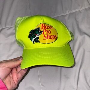 Bass Pro Shops Hazard Yellow Trucker Cap Hat